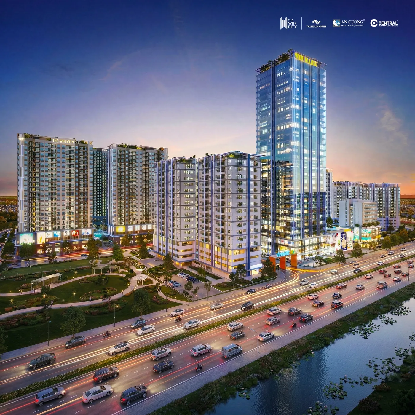 Phối cảnh mặt tiền dự án The Win City